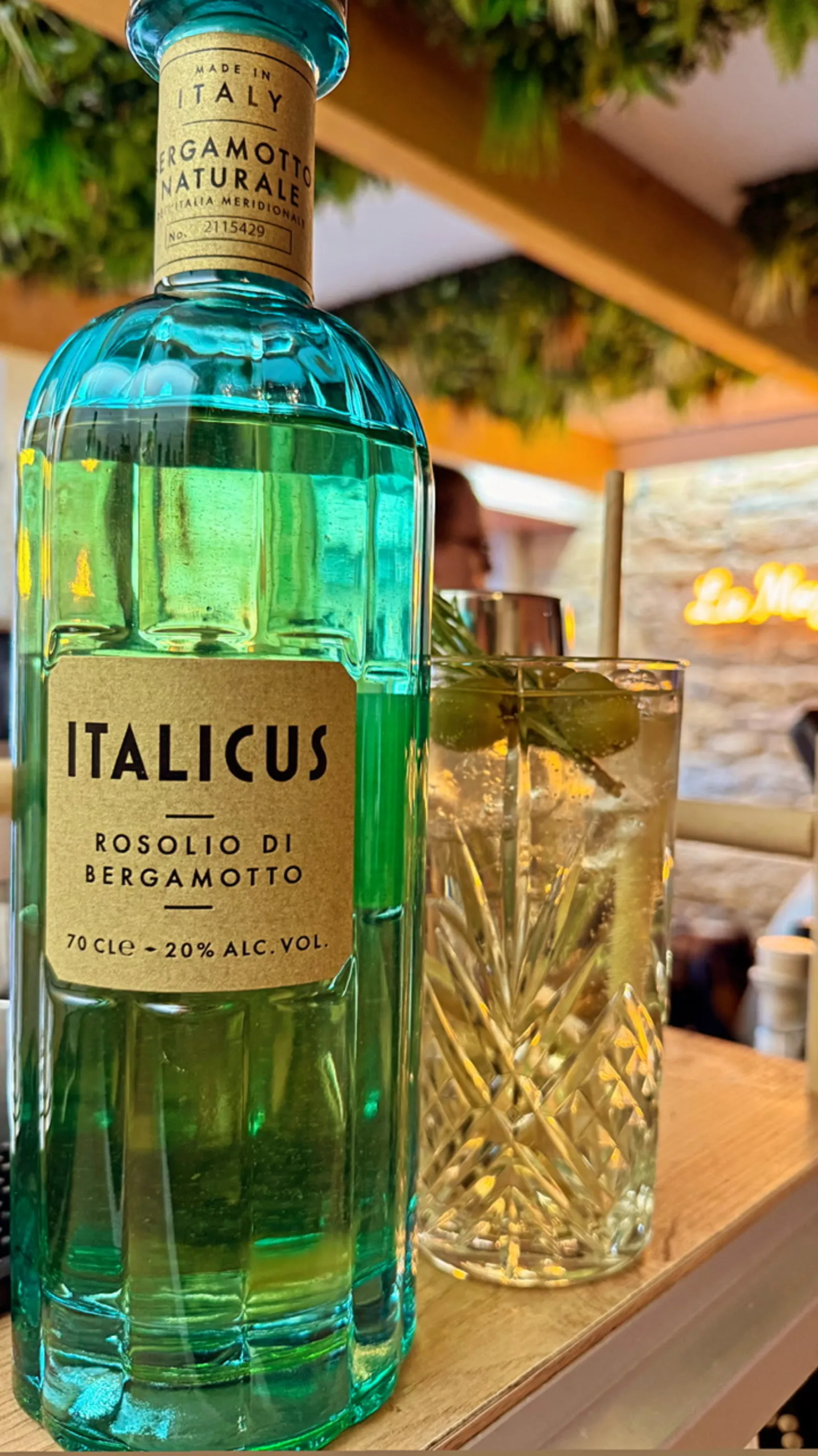 ITALICUS — Rosolio di bergamotto — restaurant italien La Mozzarelle Lyon